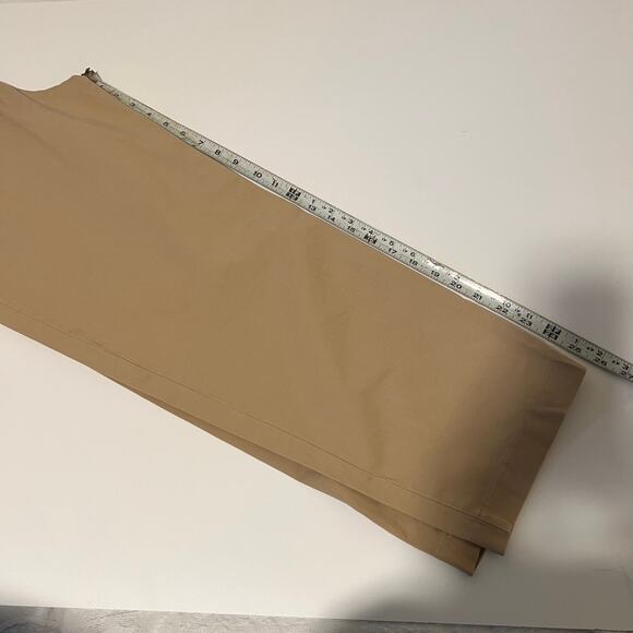 Anthropologie Exquise High Rise Pleated Chino Tan Cedar Pants Crop Small - Picture 10 of 13